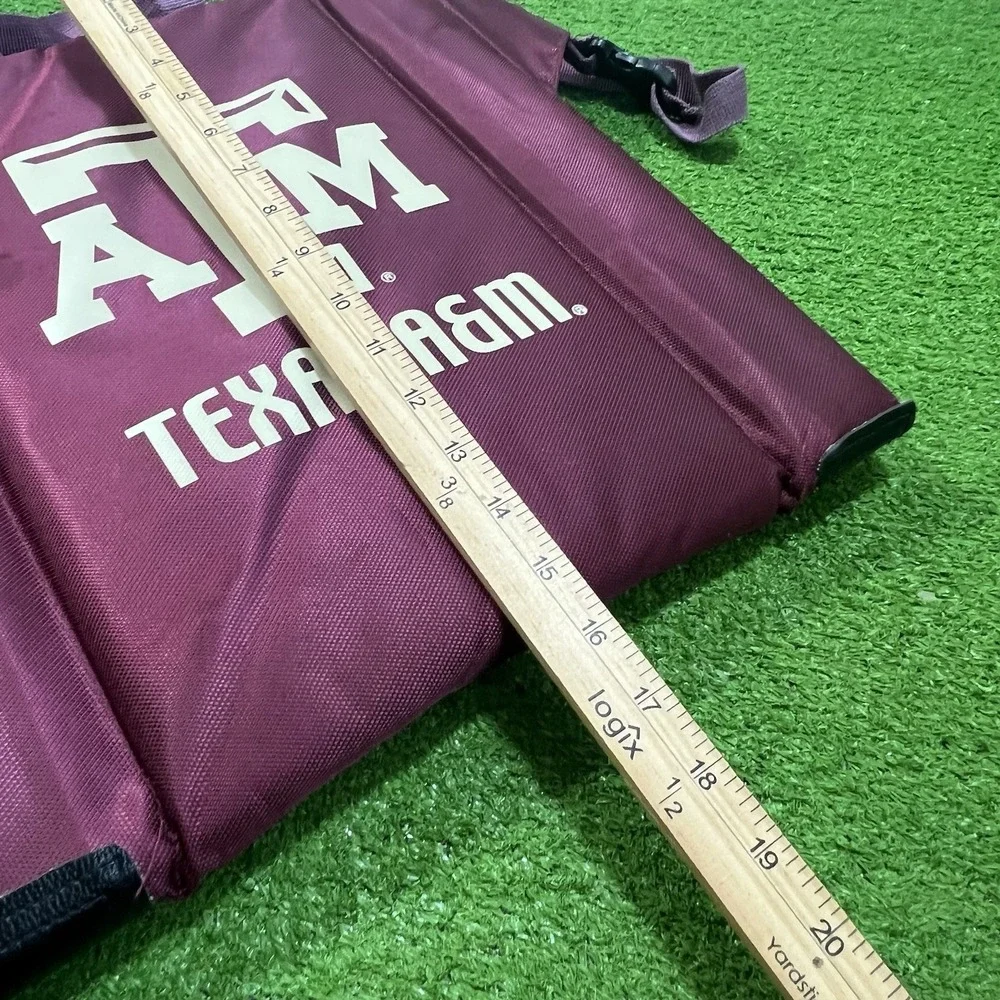 Texas A&M Stadium Seat Cushion Aggie Fold Up Bleacher Chair Back EUC